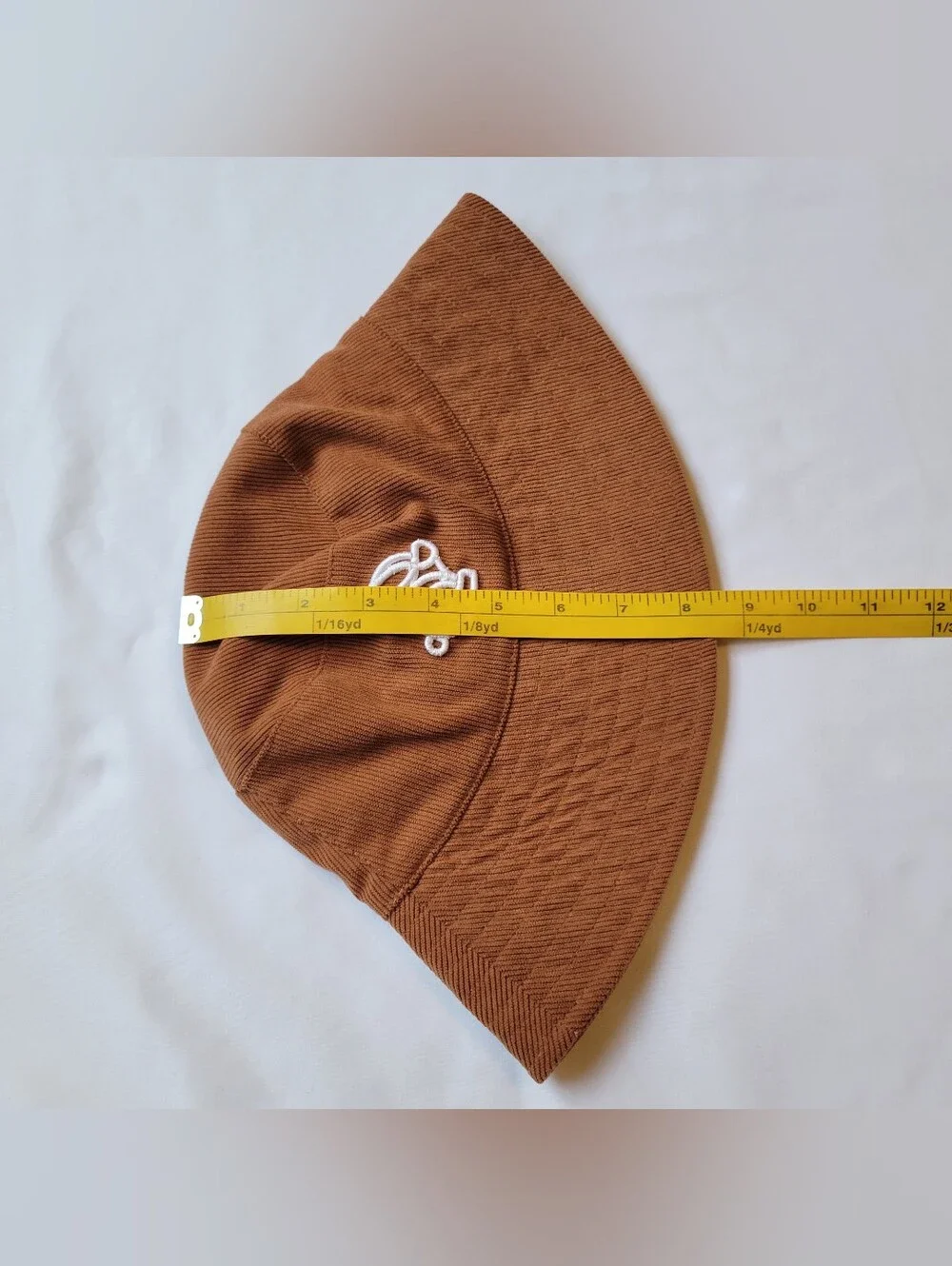 Universal Thread Burnt Orange Bucket Hat Embroidered Rabbit Corduroy One Size